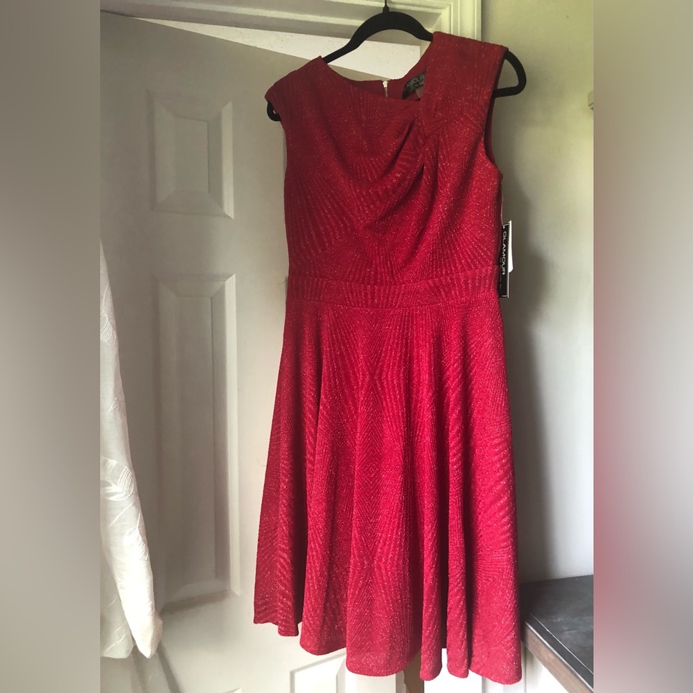 Red cocktail dress